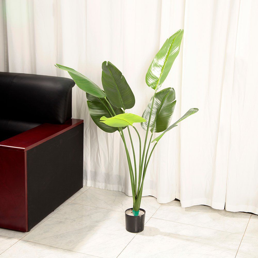 Garden Landscaping Artificial Plants Tree Home Decor Bonsai Tree Plastic Plants Pots Faked Palm Plants