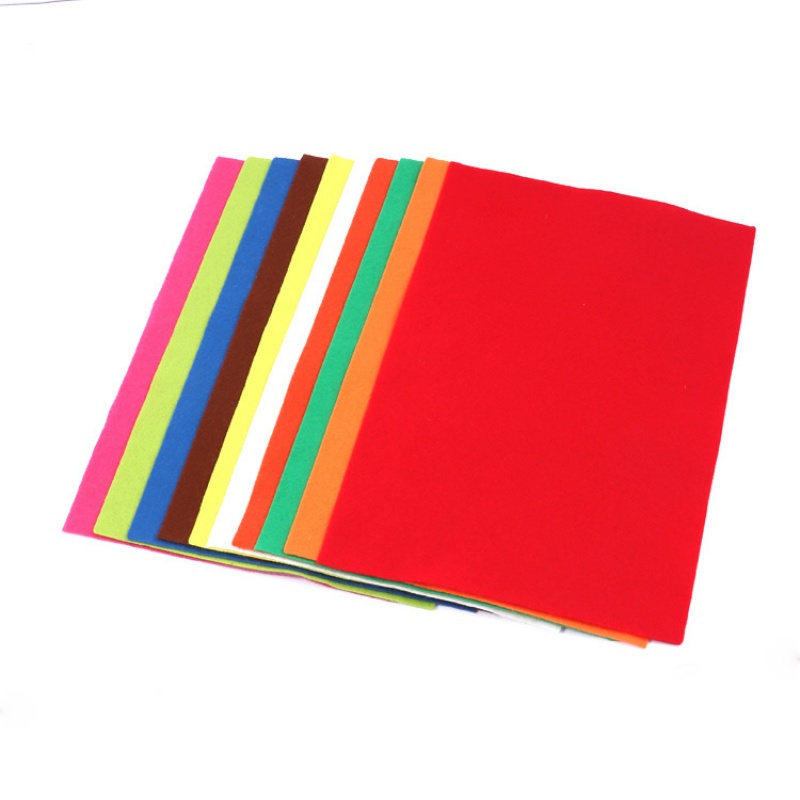 10 Assorted Colors Sewing Sheets 1mm Thick Embroidery Craft Fabric Handmade Felt
