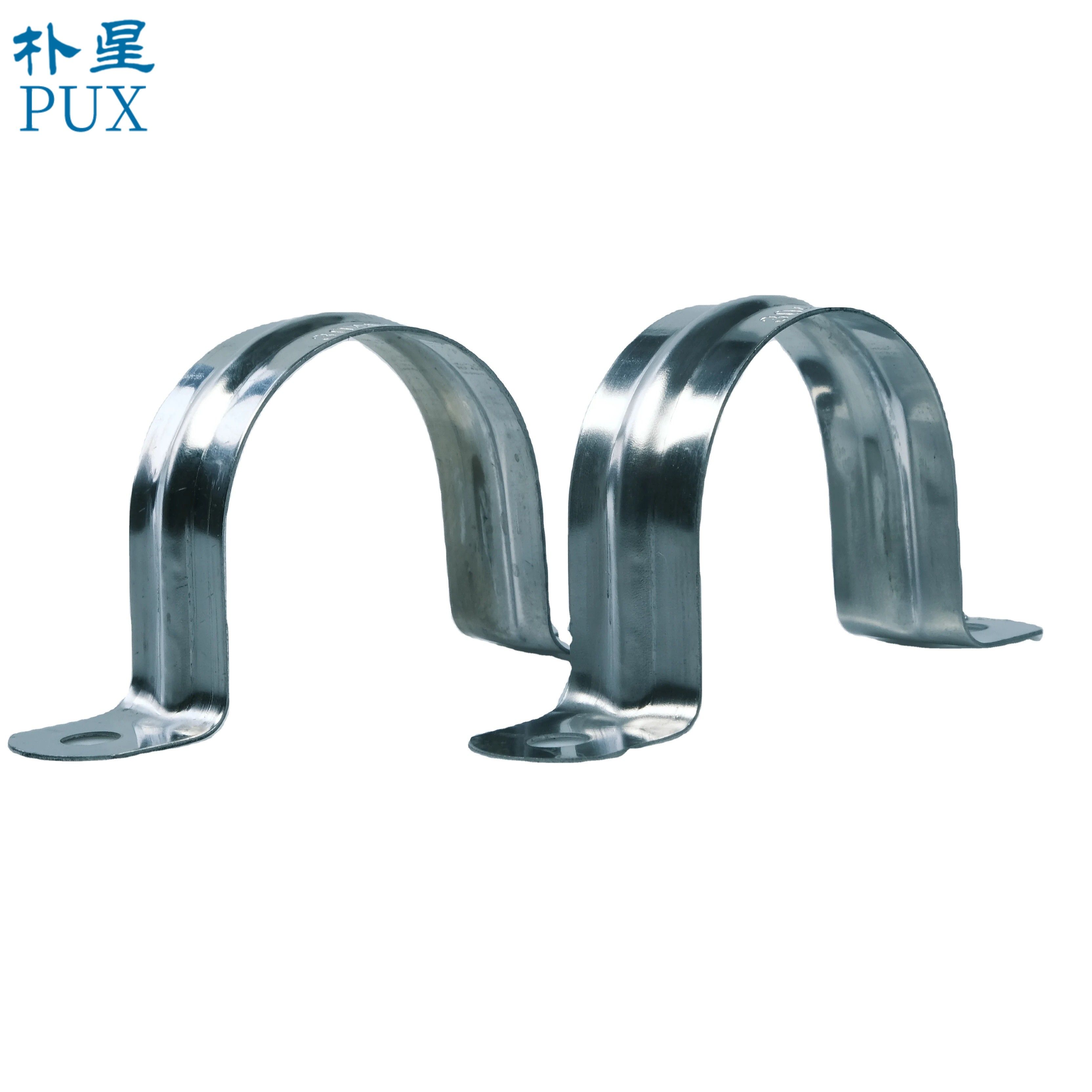 Adjustable Stainless Steel Hose Clamp 201 /304 Saddle Clip U Pipe Ohm Buckle Type Iron Sheet PVC Pipe Clip Galvanized Pipe Clamp