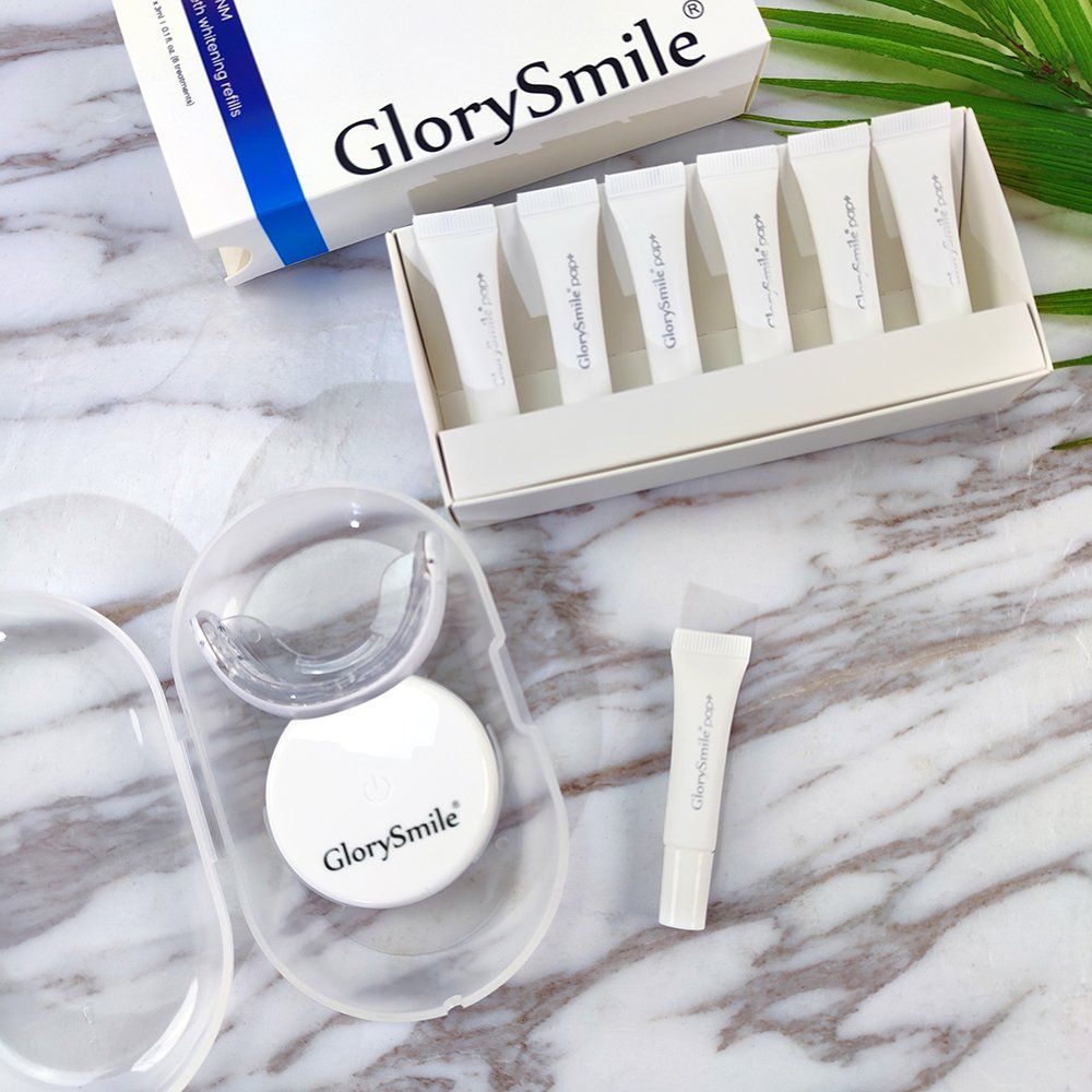 Teeth Whitening Kit Non Sensitive Pap Gel Violet 405nm Teeth Whitening LED Device with Travel Case