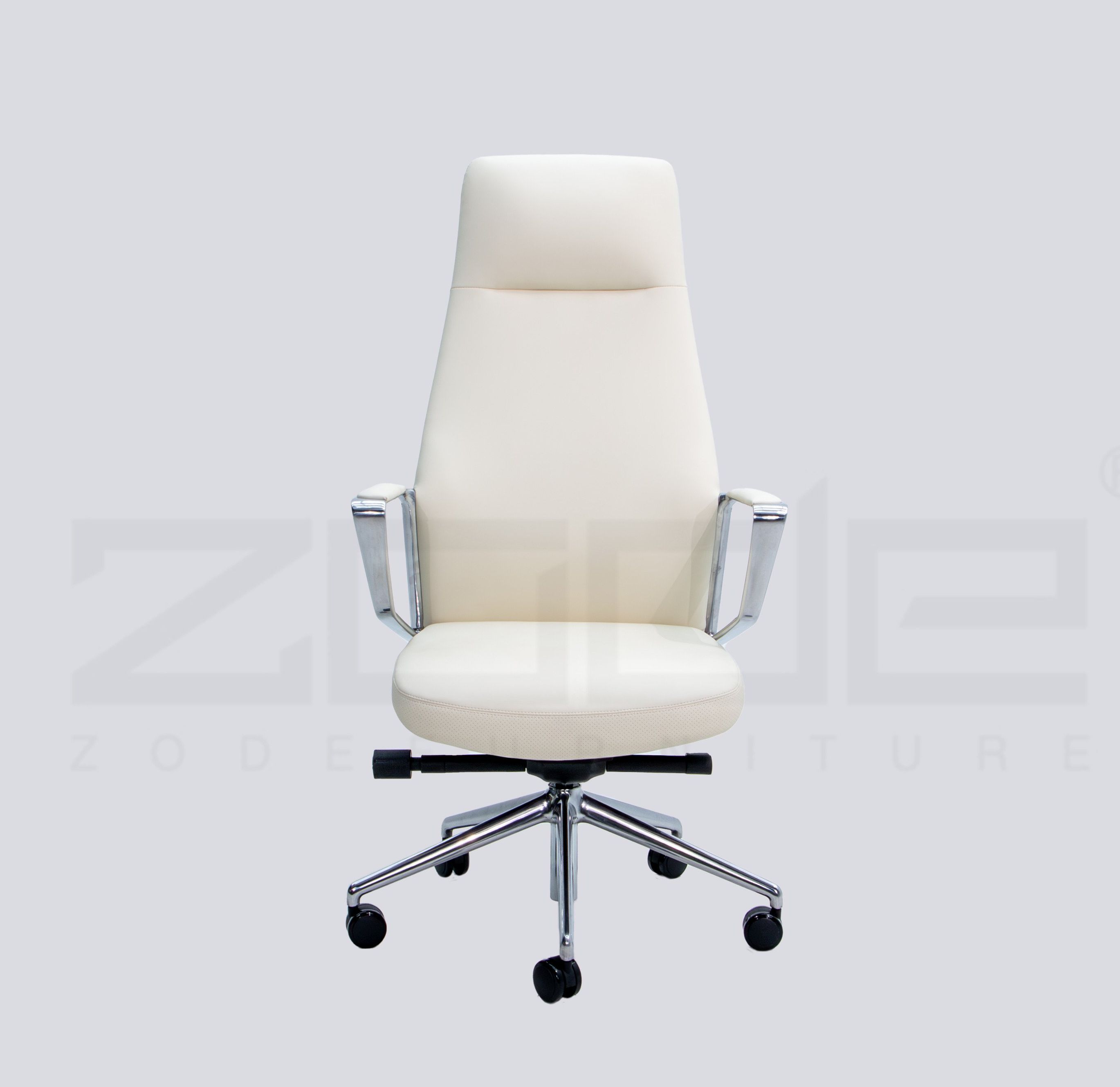 Zode Office Furniture Aluminum Alloy Armrest Luxury Eco-Leather Swivel Office Chair