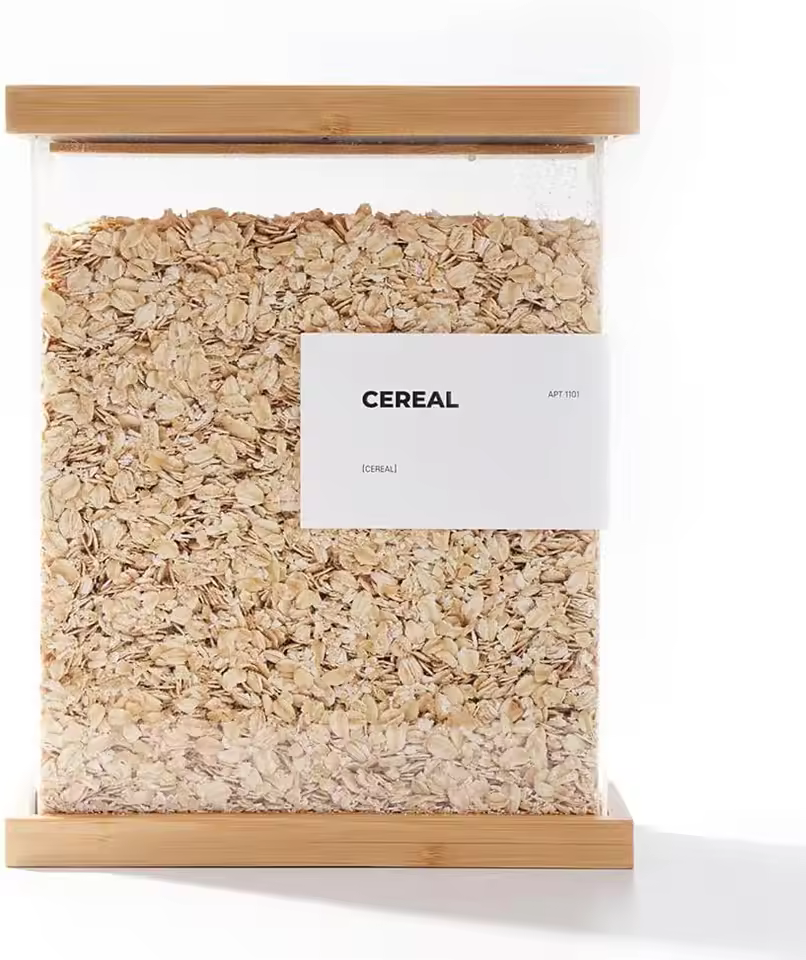 Trending Products 2025 New Arrivals Airtight 4ltr Bamboo Food Cereal Storage Container Dispenser Pet Industrial Food Dispenser