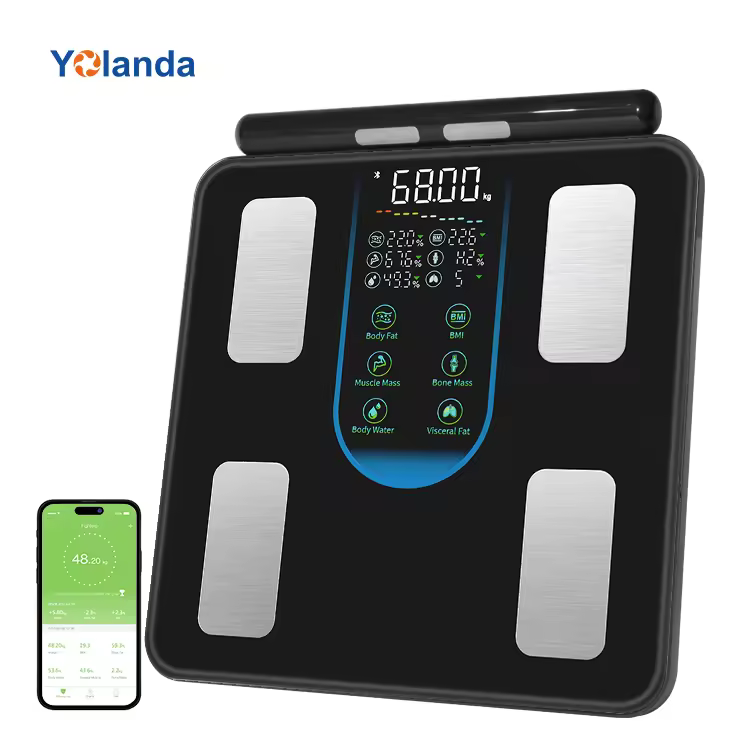 2025 Smart Home Digital Body Fat Scale Battery Powered Weight Measuring 8 Electrode Body Composition Scale
