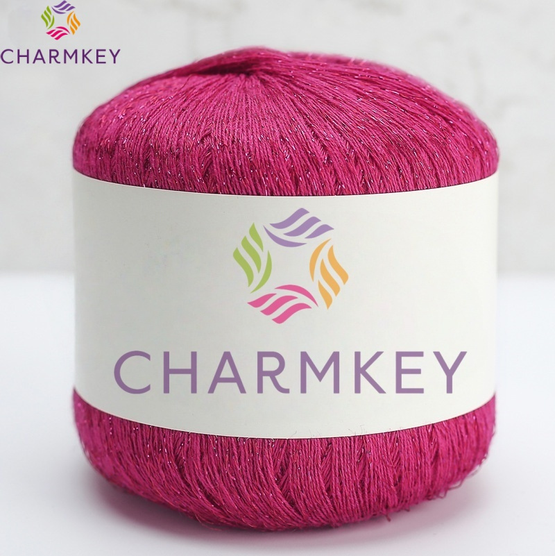 The New Listing Mercerized Cotton Polyester Blended Glittering Lace Thread Yarn for Crochet Shawl