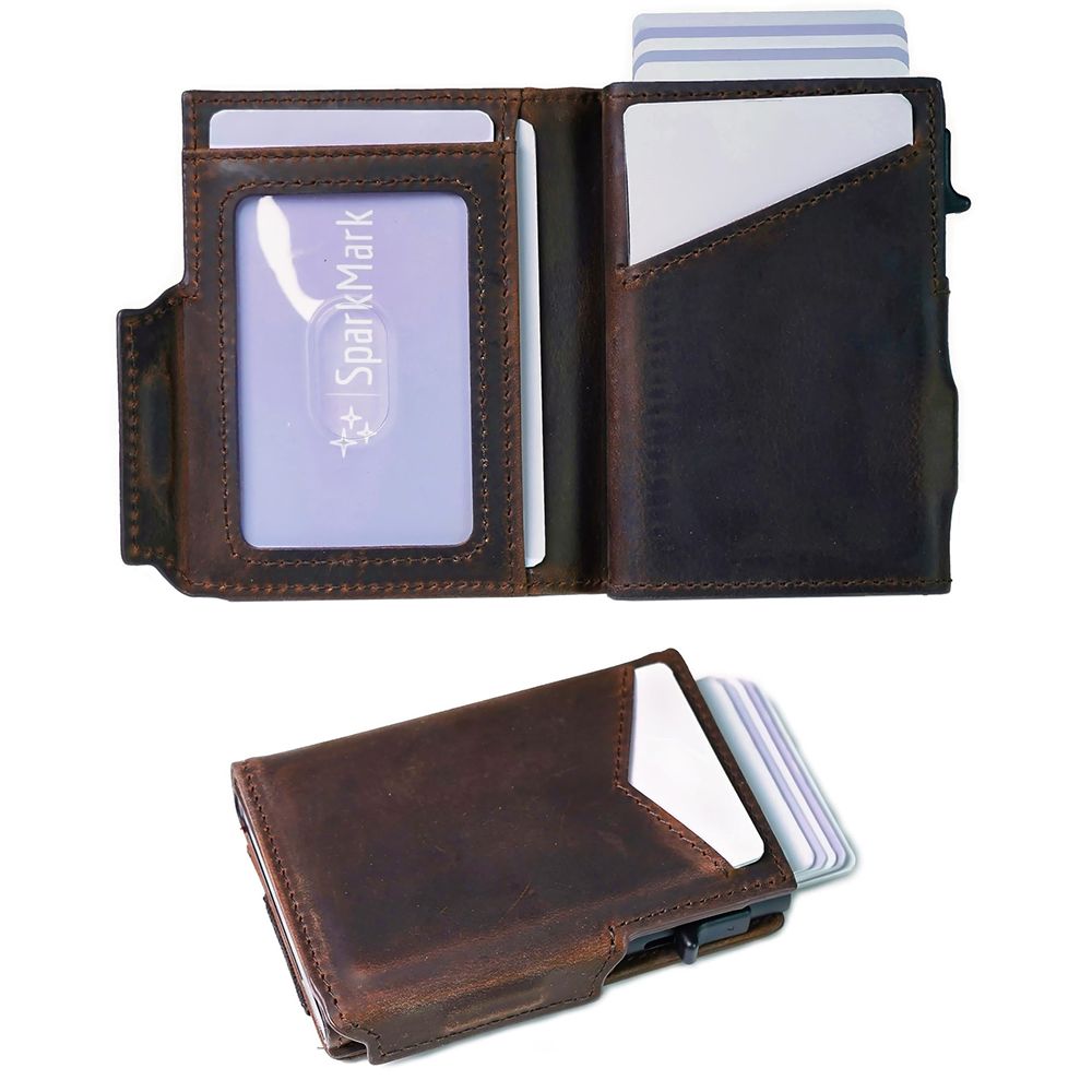 2024 Wholesale Engraveable Men's Wallet Blank Aluminium Card Holder RFID Blocking Minimalist Pop up Metal Wallet for Laser Engraving