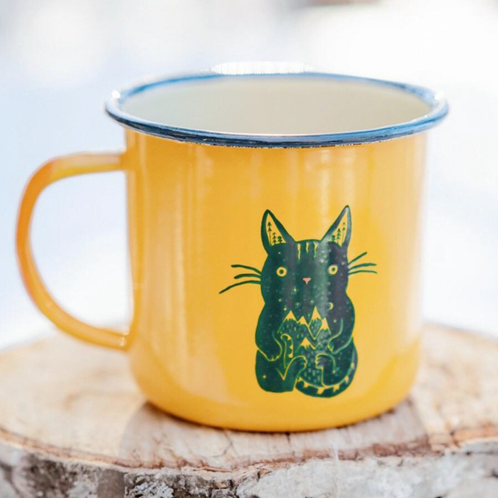 Hot Chocolate Milk Enamel Mug for Household Travel Camping