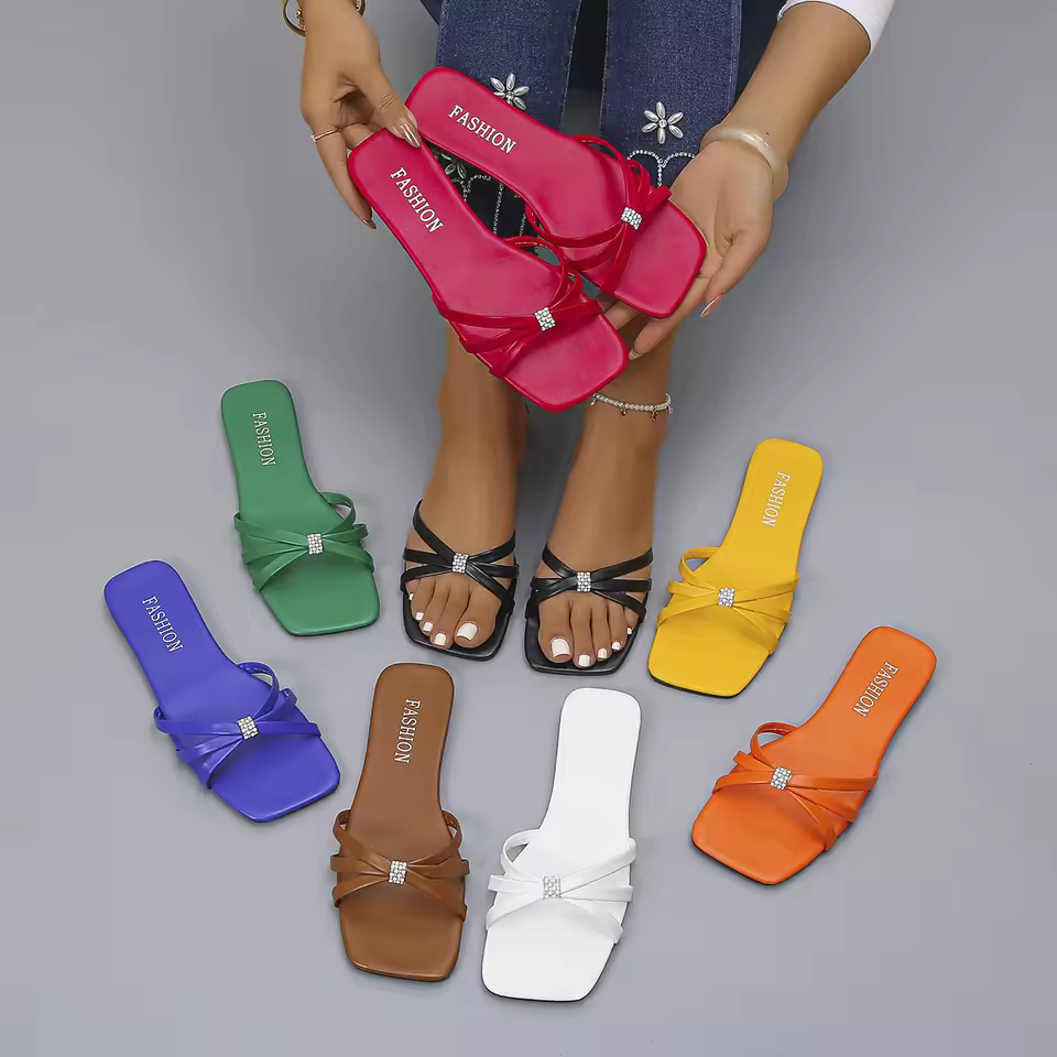 Flat Size 44 Women Sandals Bulk Wholesale For Women And Ladies Multi Color