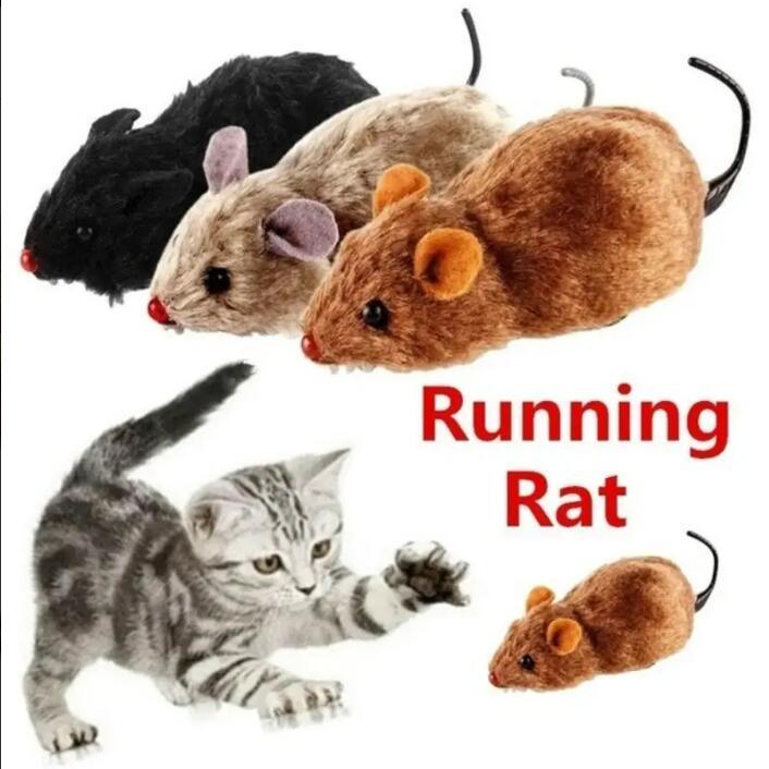 1PC Wind-up Plush Mouse - Stimulate Your Cat's Natural Instincts-Interactive Cat Toy