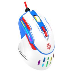 9 Key Wired USB Mechanical RGB Light-Emitting Gaming Mouse