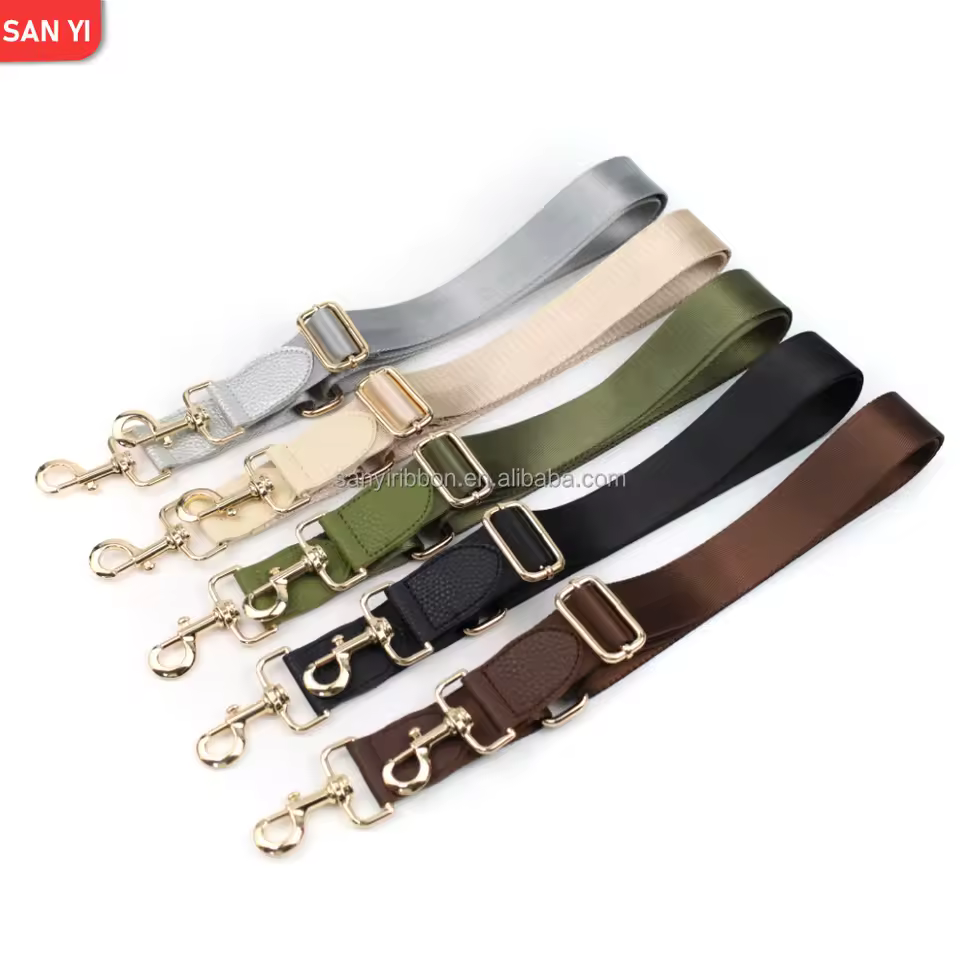 Bulk Wholesale Of Recyclable Solid-color Nylon Shoulder Straps,Adjustable Handbag Straps And Mobile Phone Straps