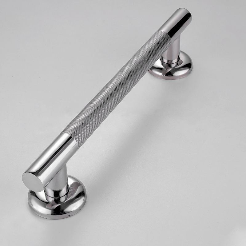 Stainless Steel Handrail Safety Disabled Accessories Knurled Handle Grab Bar Bathroom Shower