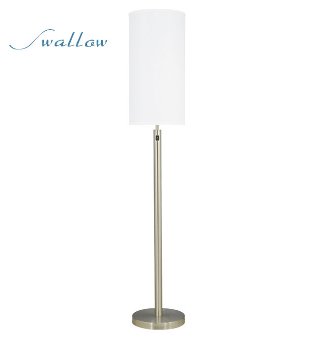 Solid White Floor Standing Lamp Floor Standing Lamp with Fabric Shade