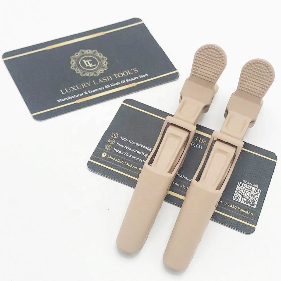 Best Price Premium Quality Matt Brown Crocodile Clip Hair Extension Tools New Arrival Private Label Hair Styling Clips