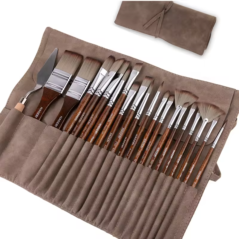 Bo Yi Xuan Paint Brushes Wholesale 24psc Artist Paint Brush Set For Acrylic Oils And Watercolor