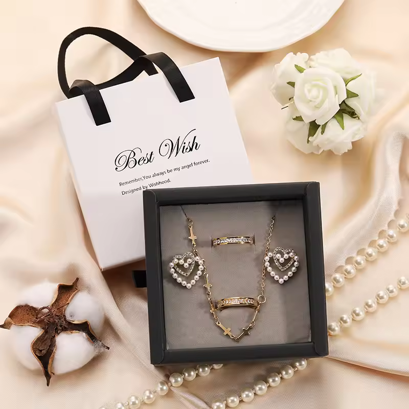 Ready To Ship Stock Jewelry Packaging Box With Foam Inside Add Your Own Logo Custom Paper Packaging Boxes