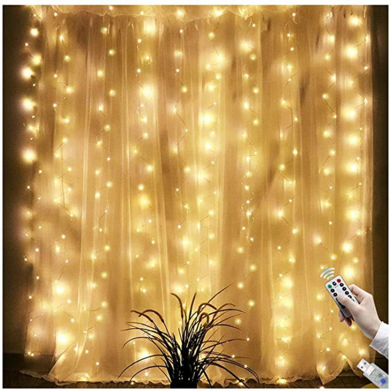 Wholesale Christmas String Hanging LED Fairy Curtain Lights Warm White