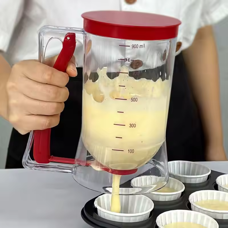Kitchen Tool Plastic Funnel Cake Cream Mix Brownie Pancake Muffin Cupcake Batter Dispenser 4 Cup For Baking