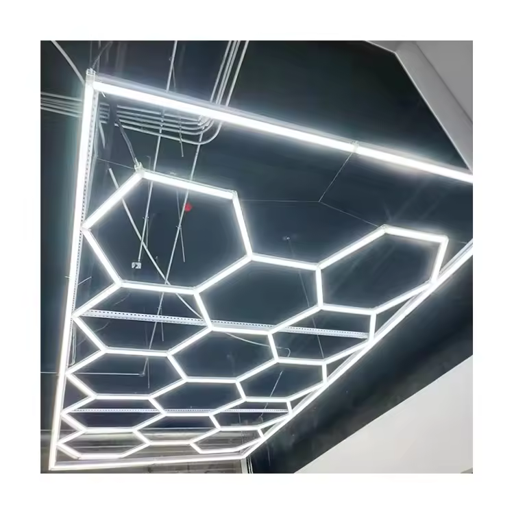 Factory Suppliers Hexagon Led Detailing Lamp Aluminum Alloy Honeycomb Working Light For Garage Workshop Lighting