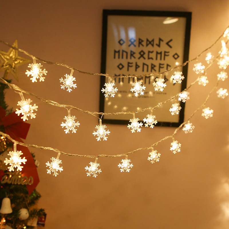 Indoor Cheap Christmas Star Snowflake LED Light Sting Fairy Christmas Lights for Home Holiday Decor Lighting Ornaments