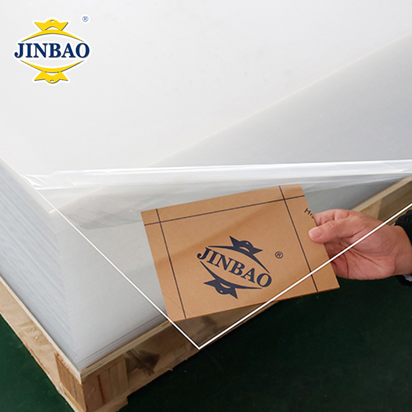 Jinbao Factory 100% Virgin Plastic Flame Resistant Frosted PMMA Perspex Transparent Color Glass Acrilico Clear Cast Acrylic Sheet for Laser Cutting
