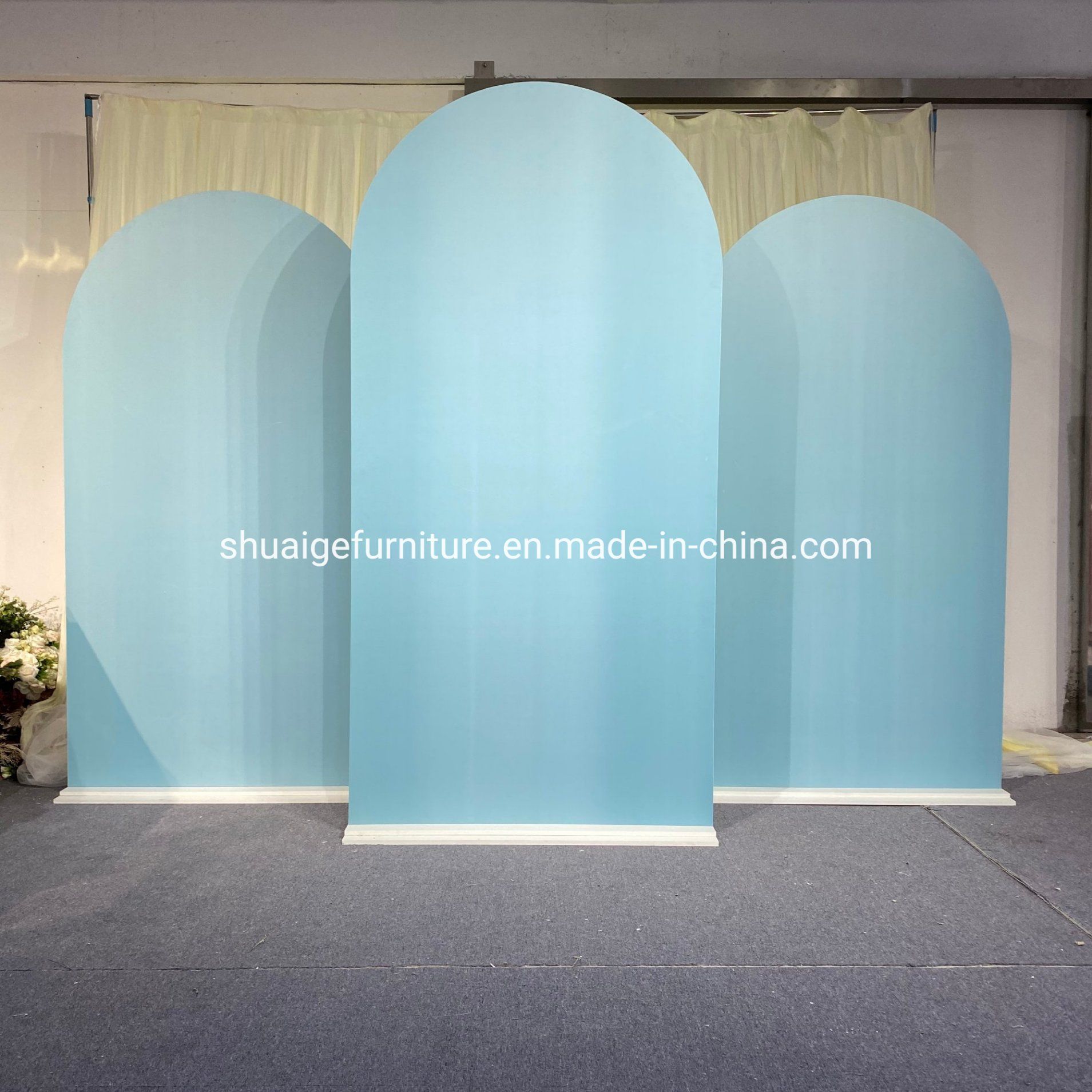 Cheap Wedding Events Furniture Blue Color PVC Backdrop for Party