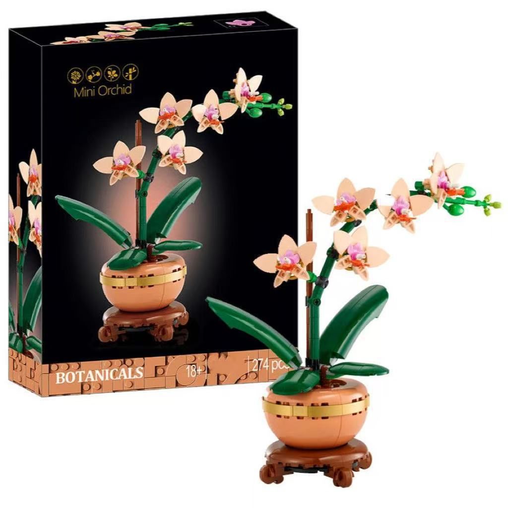 Botanicals Mini Orchid Building Set - Artificial, Fake Orchid for Home Decor
