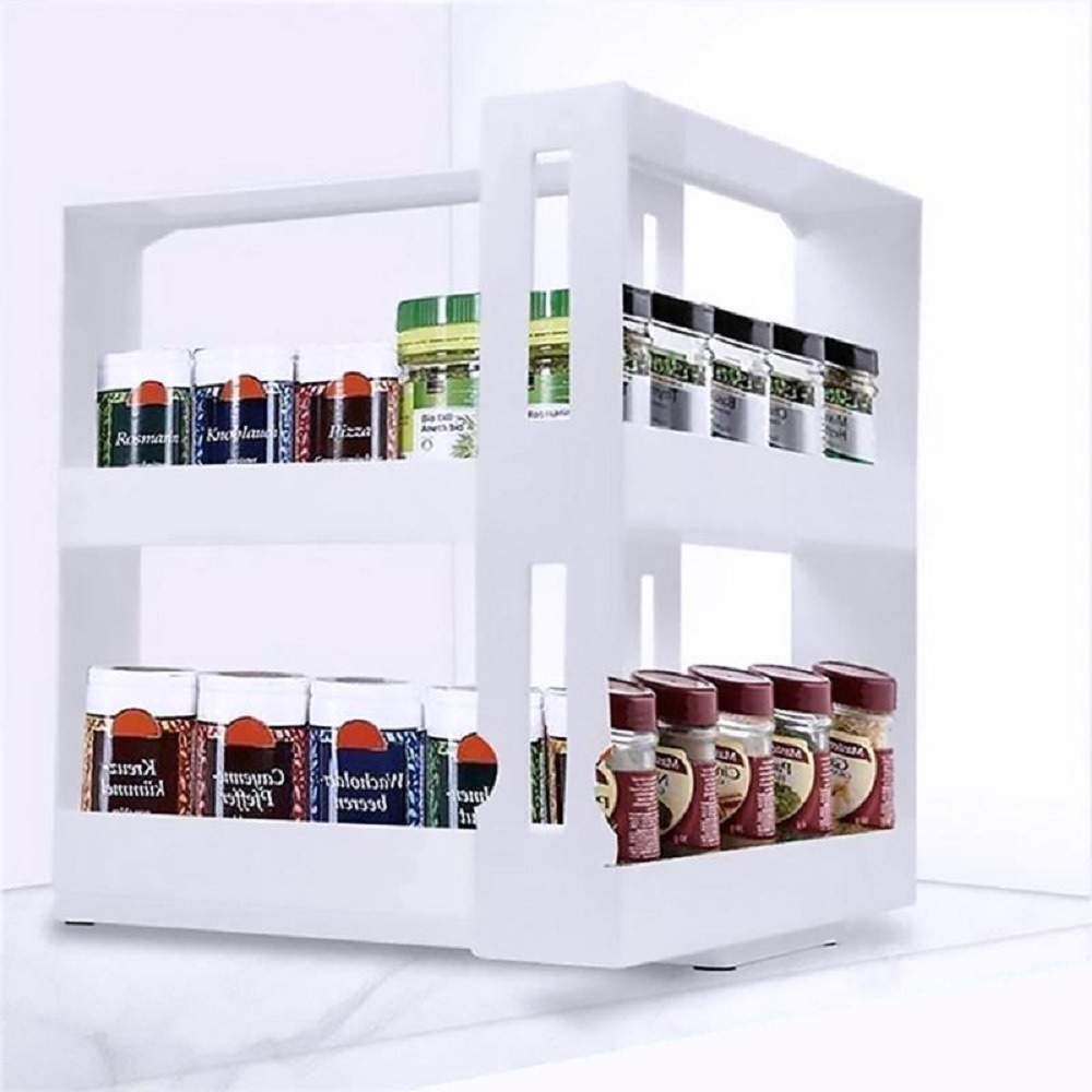 Kitchen Storage Rack Multi-Function Rotating Storage Shelf Kitchen Spice Organizer Rack Bl17395
