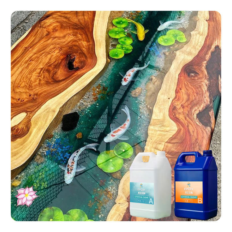 Competitive Price Craft Liqud Epoxy Resin Ready to Ship Epoxy Resin Dinner Table Top Luxury River Table