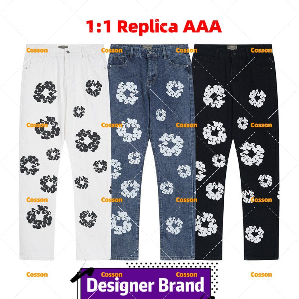 Hip-Hop Trendy Famous Branded Copy Jean Sets Clothes Fashionable Men's Pants 1: 1 Mirror Replicas 5AAA Online Store Original Designer Original Luxury Clothing