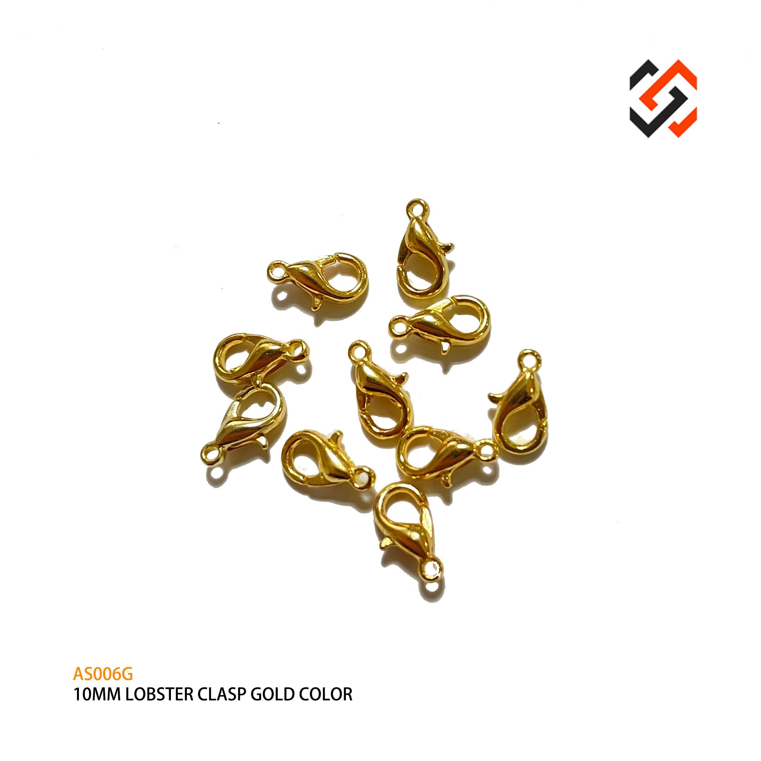 Jewelry Accessory Lobster Clasp As006g 10mm Gold Alloy Clasp Hooks