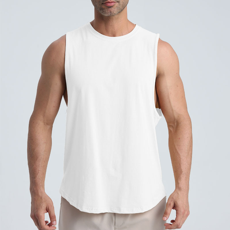 Factory Wholesale Mens Sleeveless Tank Tops Workout Cut off Shirts Muscle Gym T Shirts