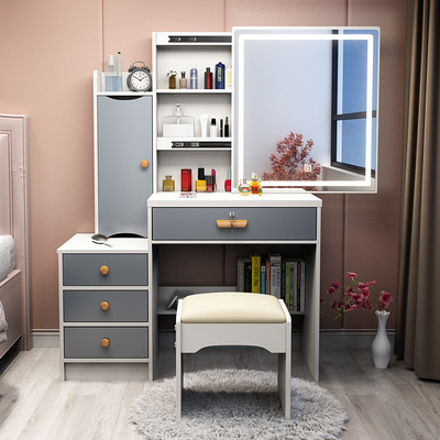 Factory Wholesale Modern Minimalist Dressing Table with Stool and Drawers