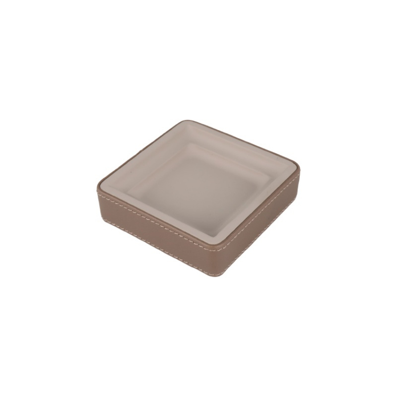 High Quality Hotel Square Wholesale Leatherette Soap Dish