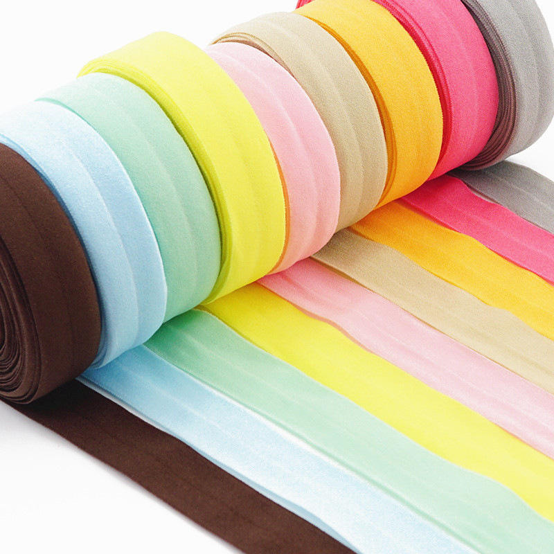 Preferential 400 Colors in-Stock Polyester Nylon Fold Over Elastic Strap for Shoe Cuffs Down Jackets Clothing Underwear