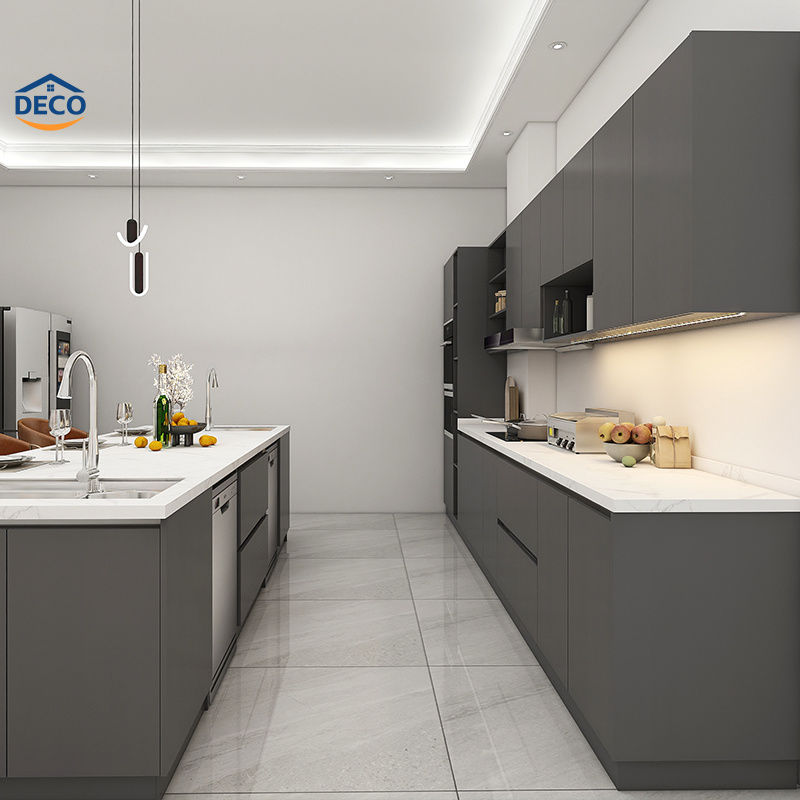 New Modern Matte Finished Lacquer Kitchen Cabinet Designs Modern Kitchen Cabinet Kitchen Furniture Set