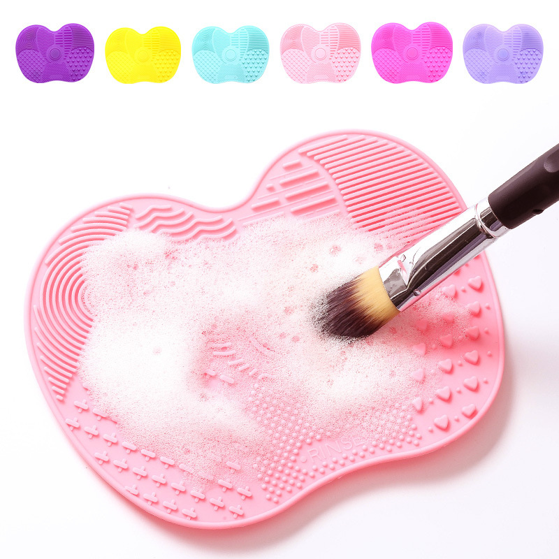 Silicone Makeup Brush Cleaner Pad Make up Washing Brush Gel Cleaning Mat Hand Tool Makeup Brush Scrubber