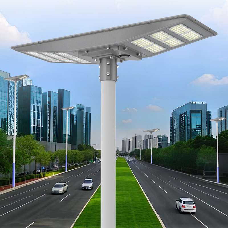 LED Outdoor Solar Panel Street Light Support Brightness Adjustment Streetlight Lighting