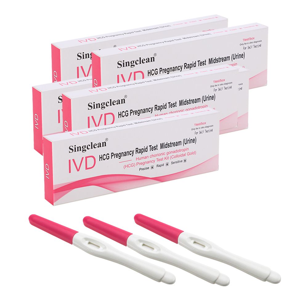 Singclean OEM CE Approved Wholesale Rapid Medical Supplies Ivd Reagent Diagnostic Urine Ovulation Pregnancy Test Kit for Home
