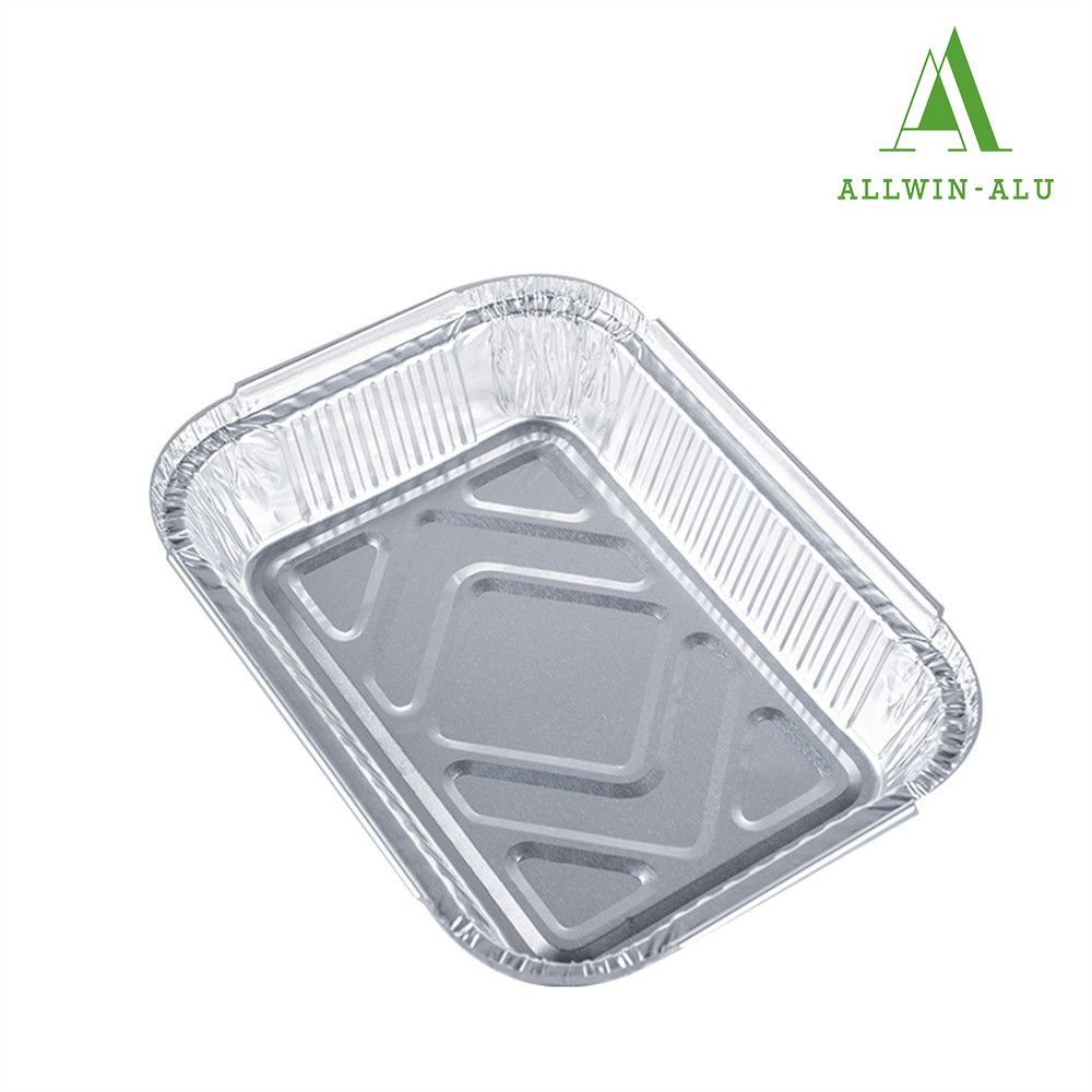C18 Factory Directly Kitchen Catering Takeaway Food Packaging Foil Baking Tray/Pan Disposable Lunch Box Aluminum Foil Container with Foil Lid