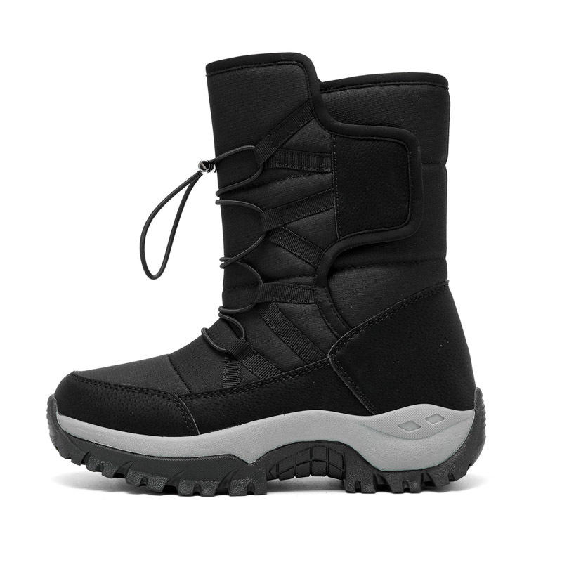 Best Selling Winter Outdoor Warm Fur Snow Boots for Men Midi Cotton Shoes Fashionable Women's Snow Shoes