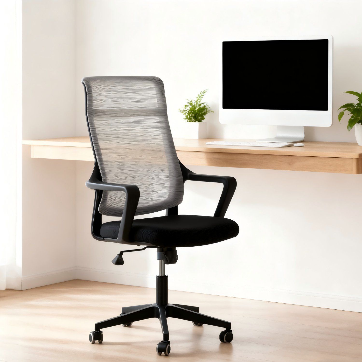 Posture-Correcting Multi-Functional Ergonomic Office Chair with High-Quality PP Framework-Breathable Backrest, Adjustable Seat Depth for Home Office