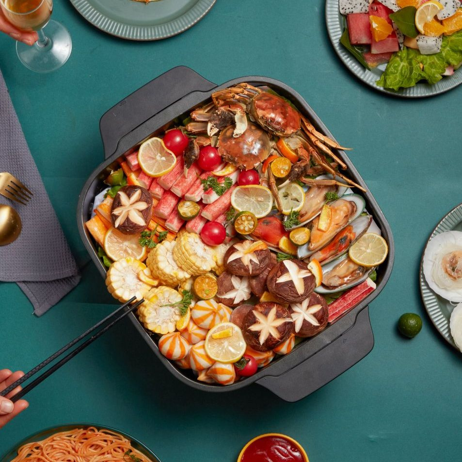 Electric Pot Multi Electric Cooking Hot Pot Home Frying Pan 30cm