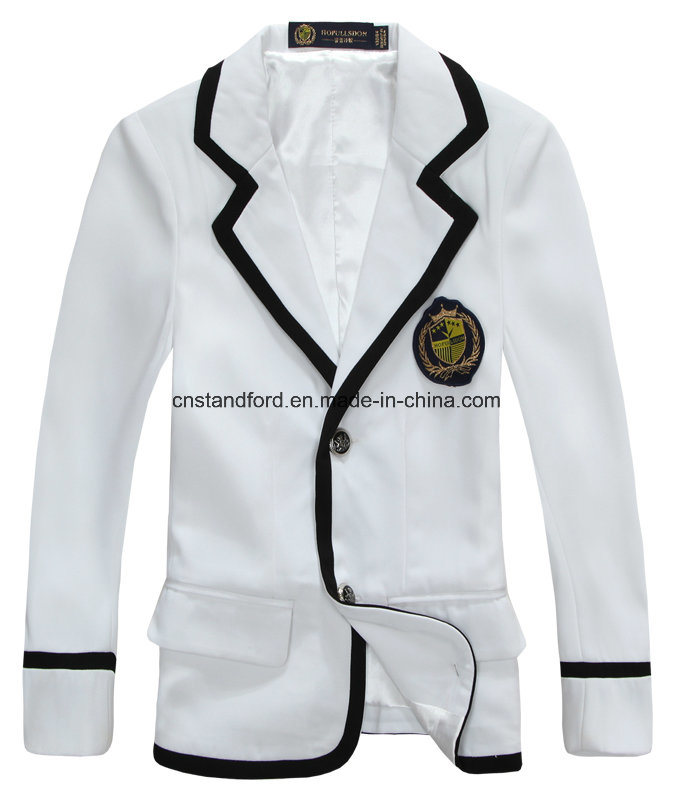 OEM School Uniform Student Blazer Uniform with Logo Badage