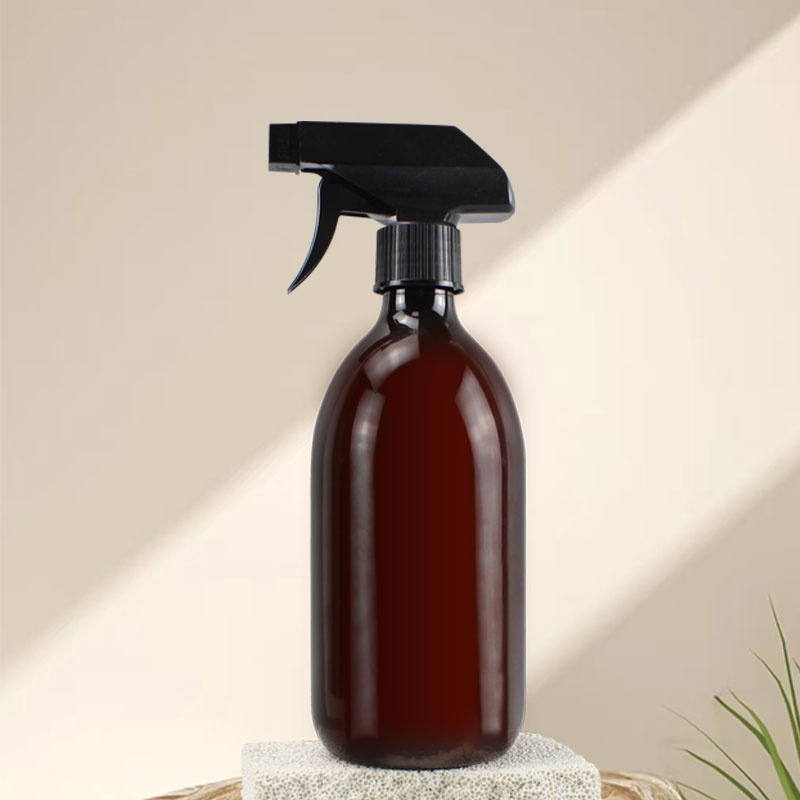 ODM OEM 500ml 16oz Empty Plastic Amber Sterilized Home Clean Oil Stains Pet Cleaning Nasal Spray Bottle