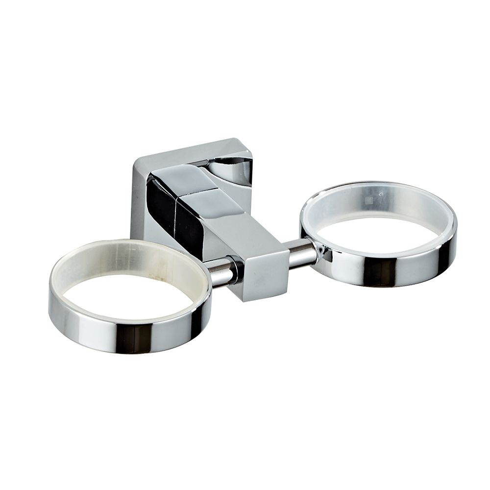 High Quality Modern Stainless Steel Bathroom Wall Mounted Double Toothbrush Holder