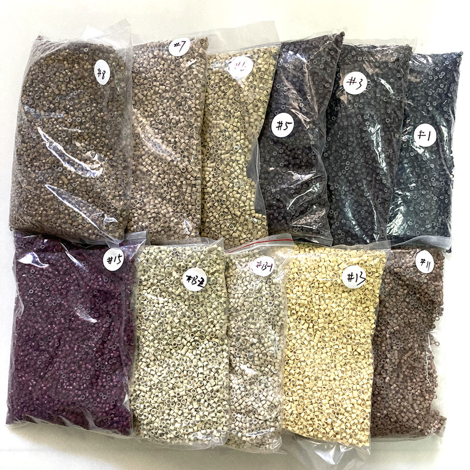 Hair Extensions Tools 10000pcs/bag Bulk 5mm Micro Ring Beads With Silicone For Hair Extensions