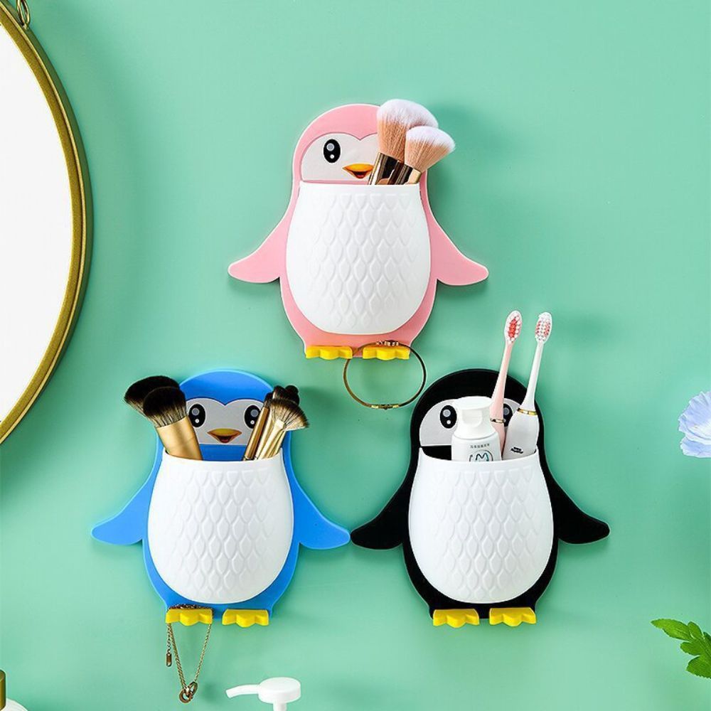Penguin Storage Box Toothbrush Holder Wall Electric Toothbrushes Holder Wyz28082