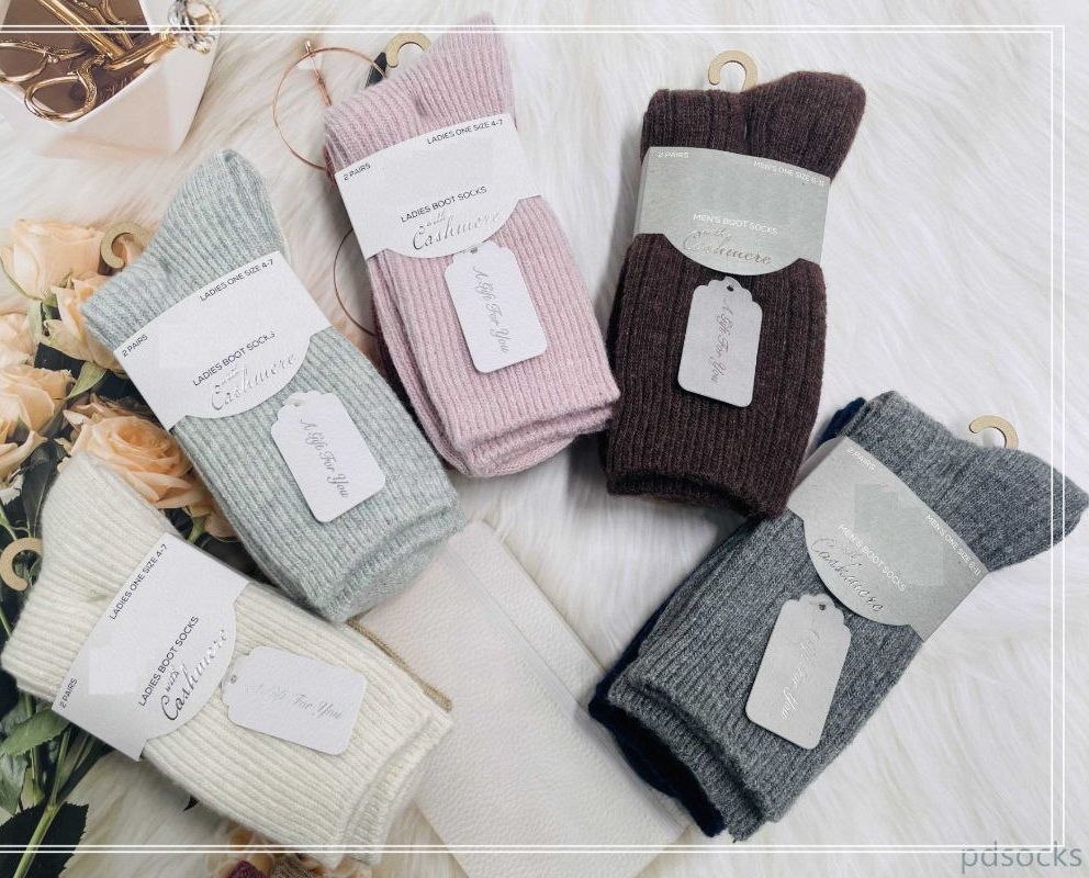 Adult Woollen Thermal Socks with 10% Cashmere Boot Socks