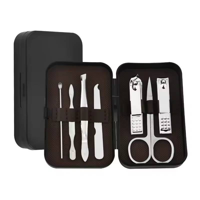Best Selling Product Nail Supplies 7 Pcs Manicure Kit Pu Leather Holster Manicure & Pedicure Set Nail Tools