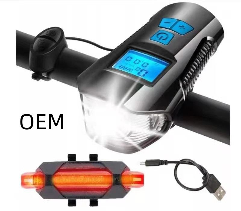 2025 Hot-selling Usb Charging Mountain Bike Smart Meter Led Light Oem Bicycle Accessories Cross-border Riding Equipment Lighting